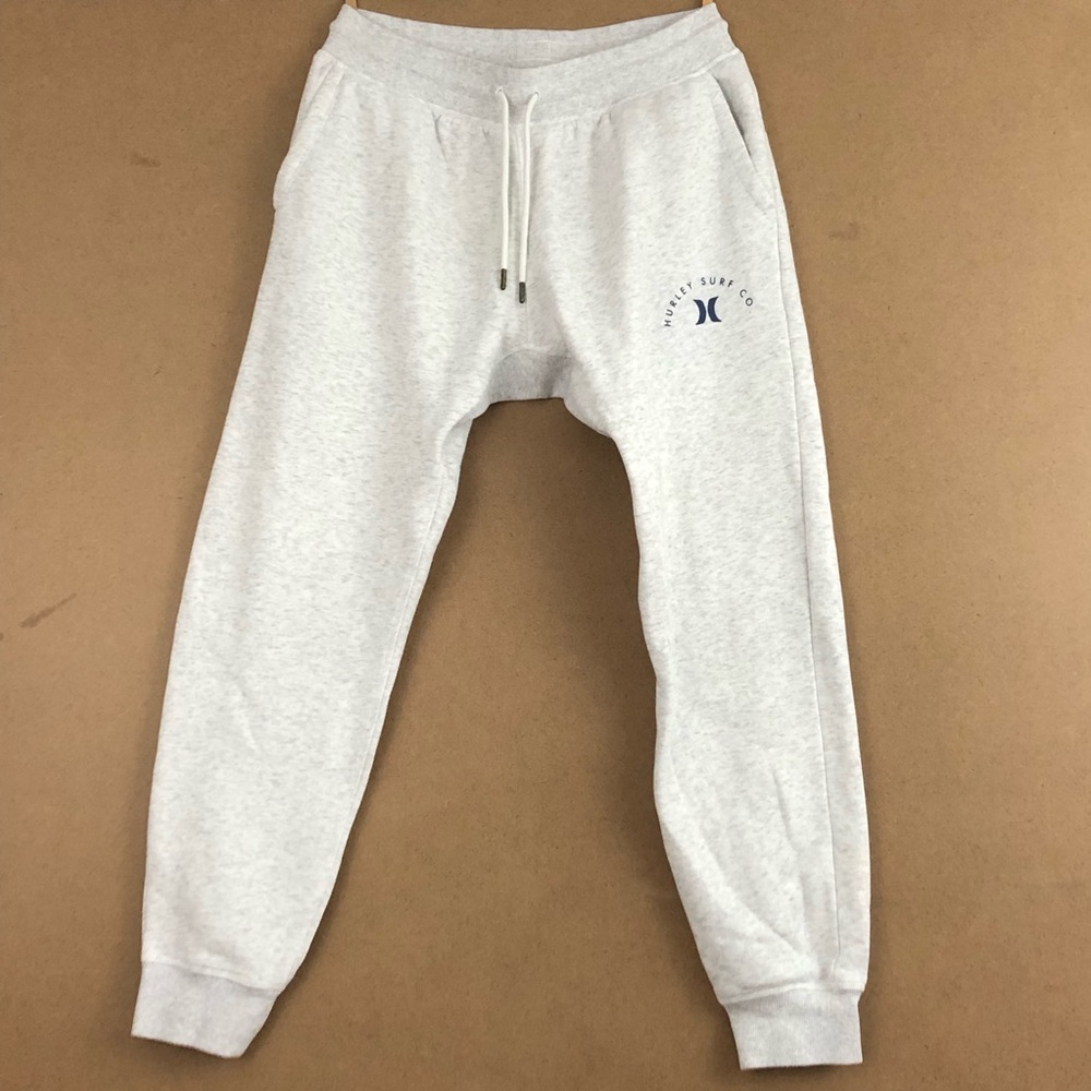 Hurley Men’s Midweight Gray Fleece Joggers - Picture 2 of 13